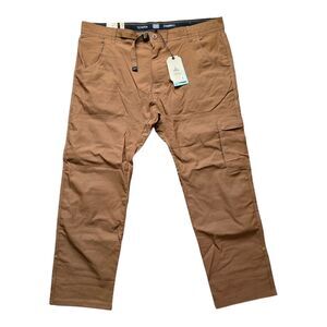 NWT prAna Stretch Zion Slim Pant II Men’s 42x30 Sepia Water Repellent UPF 50+